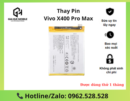 Thay pin Vivo X400 Pro Max