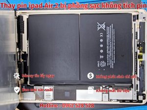 Thay pin ipad Air 2 bị phồng